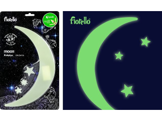 Ozdoby fluorescencyjne KSIĘŻYC I GWIAZDY 6szt. FIORELLO GR-GW16