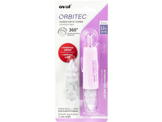 Korektor OVAL w taśmie 5 mm x 6 m QSR-506/1R różowy