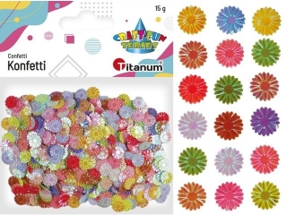 Konfetti Kwiaty 9mm mix kolorów pastelowych 15g TITWLK