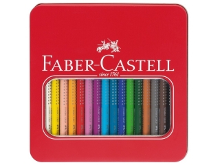 KREDKI JUMBO GRIP TRÓJKĄTNE OPAKOWANIE M ETALOWE 16 SZT. FABER-CASTELL