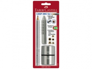 JUMBO GRIP SET SREBRNY OWEK+GUMKA+TEMP ERWKA BLISTER FABER-CASTELL [opakowanie=5szt]
