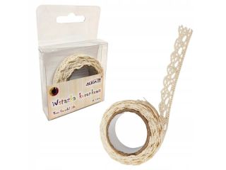 Wstka WK-1564 baweniana, koronkowa 1, 8m x 1, 5cm PROM