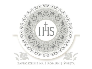 Zaproszenie POL-MAK 10szt. Komunia kwadrat ZKW 120x120 z kopertą ZKW_KOM_39973
