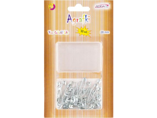 Agrafki AGR-6057 srebrne, rozm. 28mm, op. 50szt..