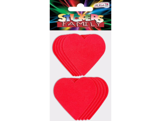 Naklejki piankowe NK-5401 czer. serca, rozm. 6cm, op. 10szt.