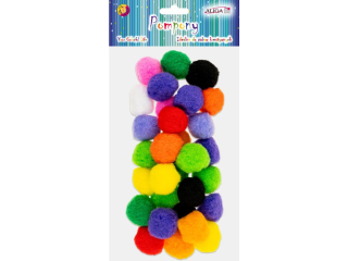Pompony POM-7337 mix kolorw, rozm. 4cm, op. 30szt.
