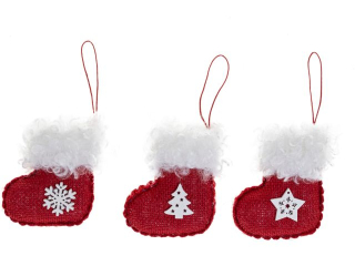 Zawieszki - buciki rozmiar: 7 x 3 x 9 cm kolor: czerwony