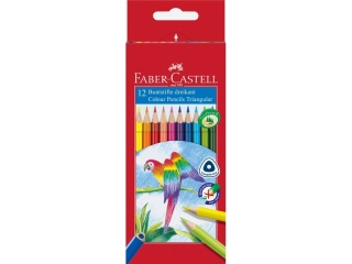 KREDKI TRJKTNE ERGONOMICS 12 KOL. GRAFIT 4MM OPAKOWANIE KARTON FABER-CASTELL [opakowanie=6szt]