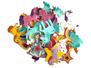 Naklejki z pianki nazwa: jednorożce 2 ilość : 22 szt