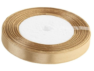 Wstka satynowa  rozmiar: 12 mm x 32 m kolor: ciemny zoty