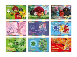 Blok rysunkowy kolorowy A4 20 Angry Birds Movie [opakowanie=