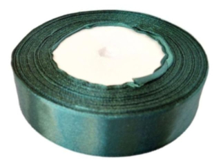 Wstka satynowa  rozmiar: 25 mm x 32 m kolor: ziele butelkowa