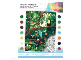 DUŻY ZESTAW DO MALOWANIA PO NUMERACH - ARTISTE - ENDANGERED RAINFOREST