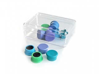 Magnesy 13 mm KOLOROWE PASTELOWE mix 12 szt  PAS-4372 KUBEK [opakowanie=12szt]