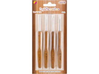 Zestaw szydeek SZYD-3346 z drewnianym uchwytem, op. 4szt.