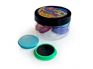 Magnesy 32 mm KOLOROWE PASTELOWE mix 8 szt  PAS-4389 KUBEK [opakowanie=12szt]