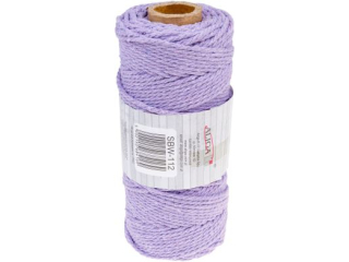 Sznurek baweniany SBW-112 liliwy 3mm x 100m (splot 21 nitek)