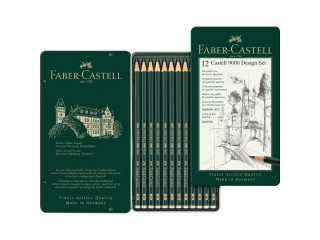 OŁÓWEK CASTELL 9000 DESIGN 12 SZT. OPAKO WANIE METALOWE FABER-CASTELL