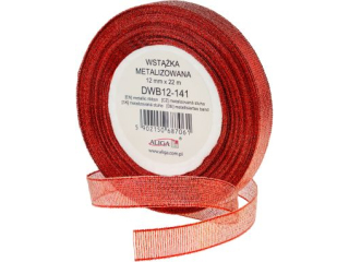 Wstka metalizowana DWB12-141 czerwona, rozm. 12mm/22., 1op.=4rol.