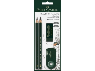 OWEK CASTELL 9000 JUMBO BLISTER ZEST. 2 OWKI + GUMKA + TEMP. FABER-CASTELL [opakowanie=5szt]