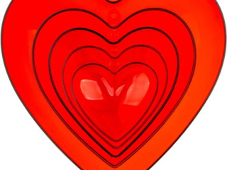 Zestaw serc akrylowych ASC-MIX op. 5szt. w mix-ie rozmiarw