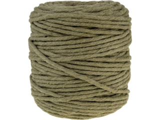Sznurek baweniany do makramy SBK-31 khaki 5mm x 100m (splot 21 nitek)