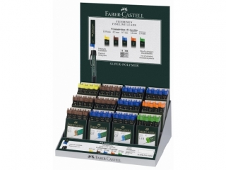 WKŁAD GRAFITOWY SUPERPOLYMER DISPLAY 144 SZT. MIX FABER-CASTELL