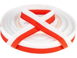Wstka dwukolorowa AX25-00 biao-czerwona 25mm/20m 1op=4r