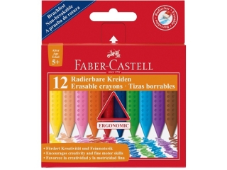 KREDKI GRIP TRÓJKĄTNE WOSKOWE 12 KOL. OP. KARTON FABER-CASTELL