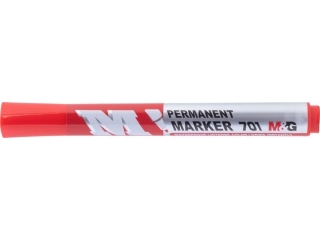 Marker permanentny 1-3 mm, czerwony, MG [opakowanie=10szt]