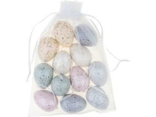 Plastikowe jajka wielkanocne z zawieszką