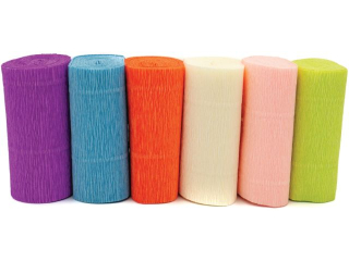 Krepina dekoracyjna KD-02 rozm. 10x250cm, mix 6 kolor�w