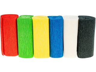 Krepina dekoracyjna KD-05 rozm. 10x250cm, mix 6 kolor�w