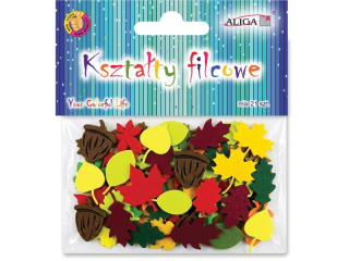 Kszta�ty filcowe KF-1570 motyw jesienny, mix wzor�w i rozm., op. 21szt.
