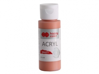 Farba akrylowa Matt, 60 ml, przypalona pomarańcza, Happy Color