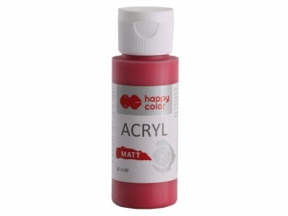 Farba akrylowa Matt, 60 ml, ognista czerwień, Happy Color