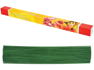 Druty florystyczne DA-4250 zielone, rozm. 0, 6mm x 40cm, 1kg (ok.890szt.)