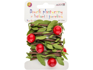 Drucik plastyczny DPL-0924 z listkami, dł. 1, 5m