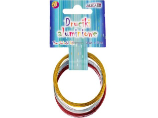 Druciki aluminiowe DA-1204 mix 3 kolorów, gr. 0, 3mm, dł. 10m