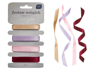 Zestaw wstążek 4x2m SATIN GOLD