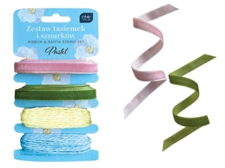 Zestaw tasiemek i sznurków Pastel