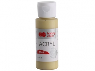 Farba akrylowa Matt, 60 ml, delikatna ochra, Happy Color