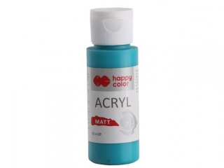 Farba akrylowa Matt, 60 ml, surowy szmaragd, Happy Color