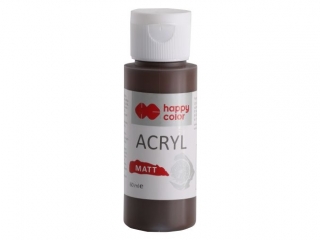 Farba akrylowa Matt, 60 ml, prawdziwe brownie, Happy Color