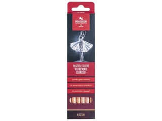 KIN ZESTAW GIOCONDA PASTELE SUCHE W DREWNIE 8820 SZAROŚCI KPL. 6 SZT. 8820GR