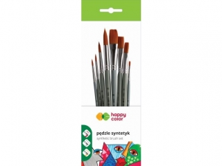 Zestaw pędzli artystycznych, miks, 8 szt, Happy Color