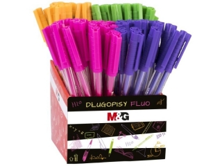 Długopis żelowy OfficeG, 0.8mm, fluo-pastel różne kolory, display 96szt, MG
