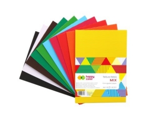 Tektura falista MIX, A4, 10 ark, 10 kolorów, Happy Color