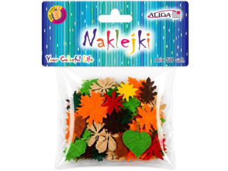 Naklejki NK-1587 motyw jesienny, mix wzor�w i rozm., op. 50szt.
