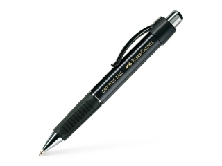 DŁUGOPIS GRIP PLUS 1407 CZARNY METALLIC FABER-CASTELL